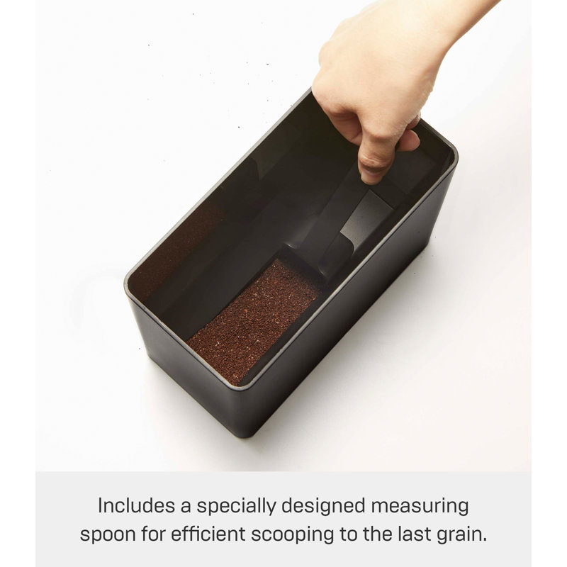 Yamazaki Compact White Polypropylene Vacuum-Sealing Coffee Storage