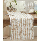 Tarrytown Textured Faux Fur with Brushed Metallic Foil Print Table Runner