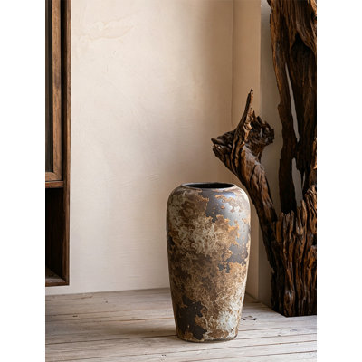 Wabi Sabi Tall Distressed Ceramic Flower Vase