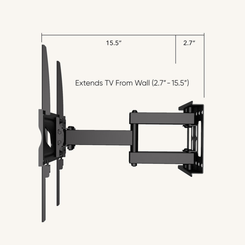 Atlantic Full-Motion Metal Wall Mount for 47"-86" TVs