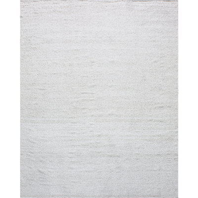 Hand Knotted Area Rug in White