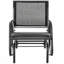Fauteuil oscillant de véranda, balancelle en métal avec tissu maillé respirant, accoudoirs courbés et structure en acier pour le jardin, la piscine, la cour arrière, le balcon-1650409707