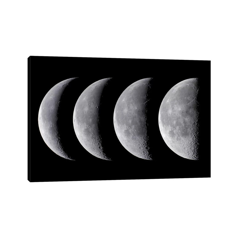 Waning Moon Series 1 Piece Wrapped Canvas Wall Art, 101.6 cm H x 66.04 cm W x 3.175 cm D