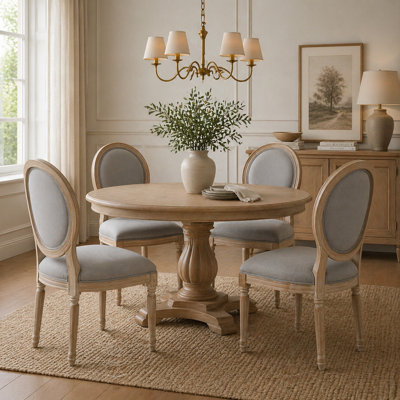 4piece-king Louis Back Solid Wood Dining Side Chairs