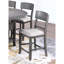 Gris de tissu à 2 dossiers - chaises hautes de salle à manger pour une salle de détente moderne avec siège rembourré confortable-42683107