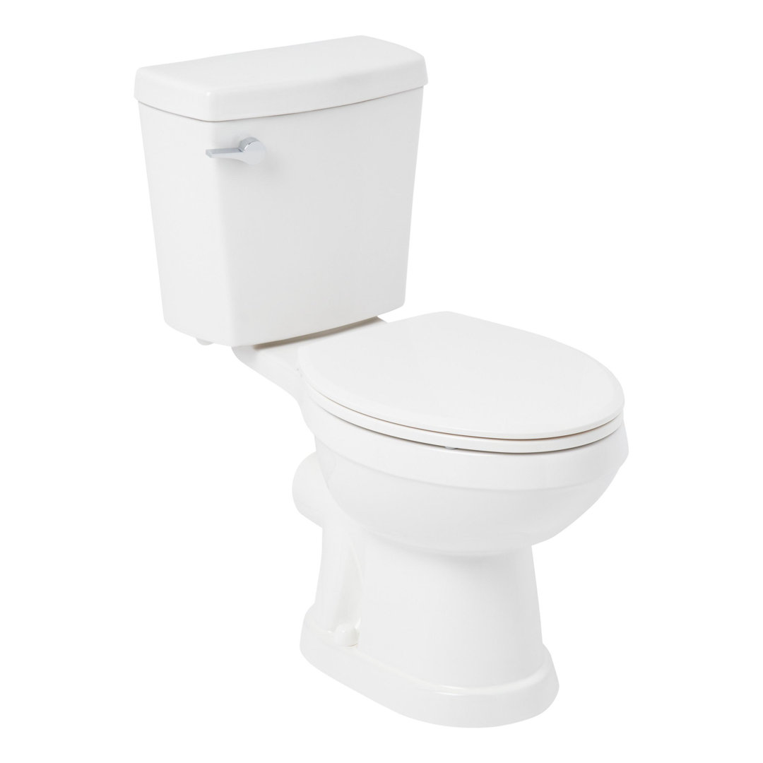 Waycross 1.28 GPF Two Piece Elongated Chair Height Rear Outlet Toilet - Seat Included Signature Hardware
