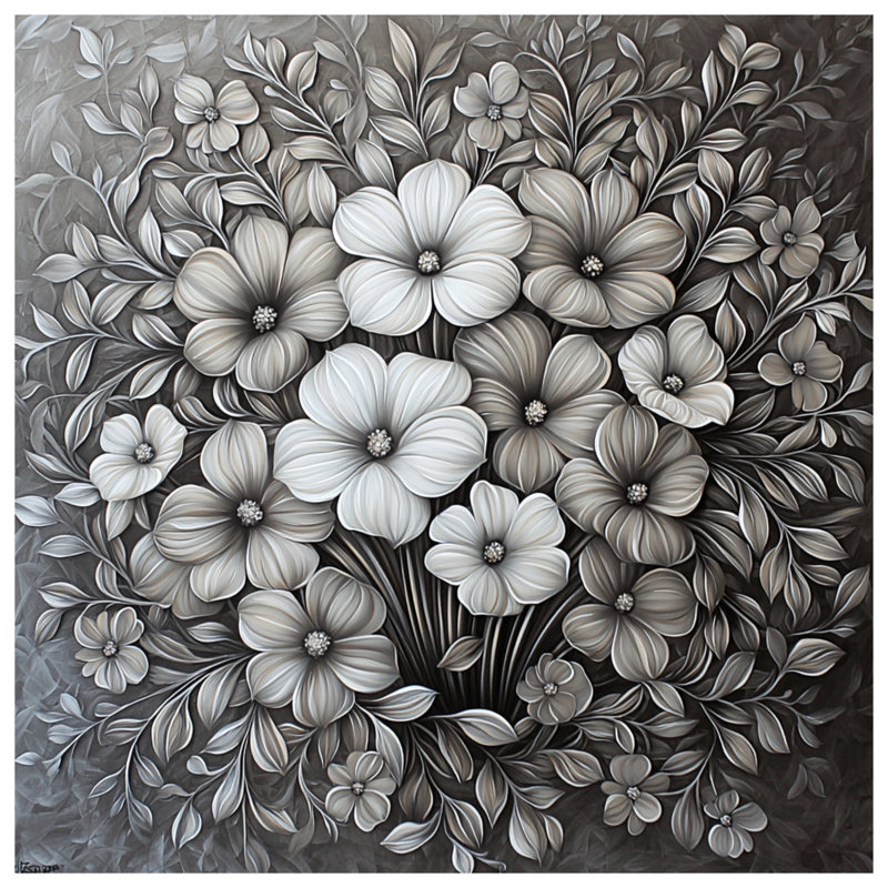 Jeté Floral, L 51 po x H 60 po