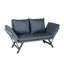 1 banc de conversation pliable en osier pour patio