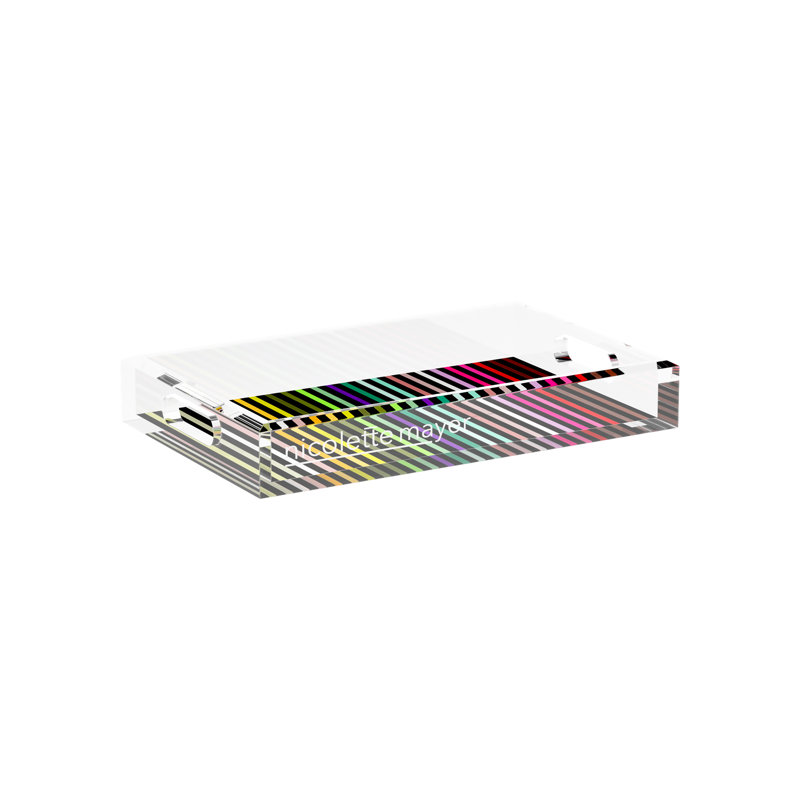 Spectrum Of Reality Black Acrylic Rectangle Decorative Tray, 12.5"W x 7.75"D x 2"H