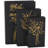 Cole And Grey Faux Leather Faux Book Storage Floral Decorative Box With Gold Accents
