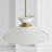 Agata 1 - Light Midnight Black/Burnished Brass Cone Pendant