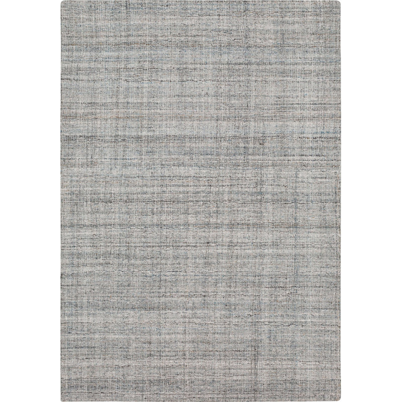 Tapis gris touffeté à la main Katie-Grace, Rectangle 9 pi x 12 pi