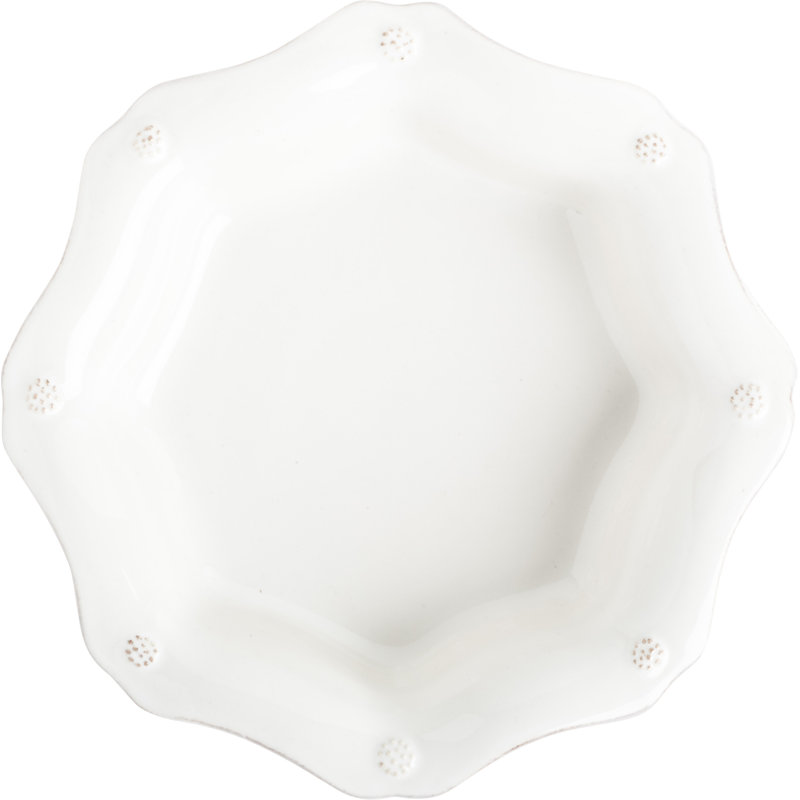 Berry & Thread Scalloped Pasta/Soup Bowl - Whitewash