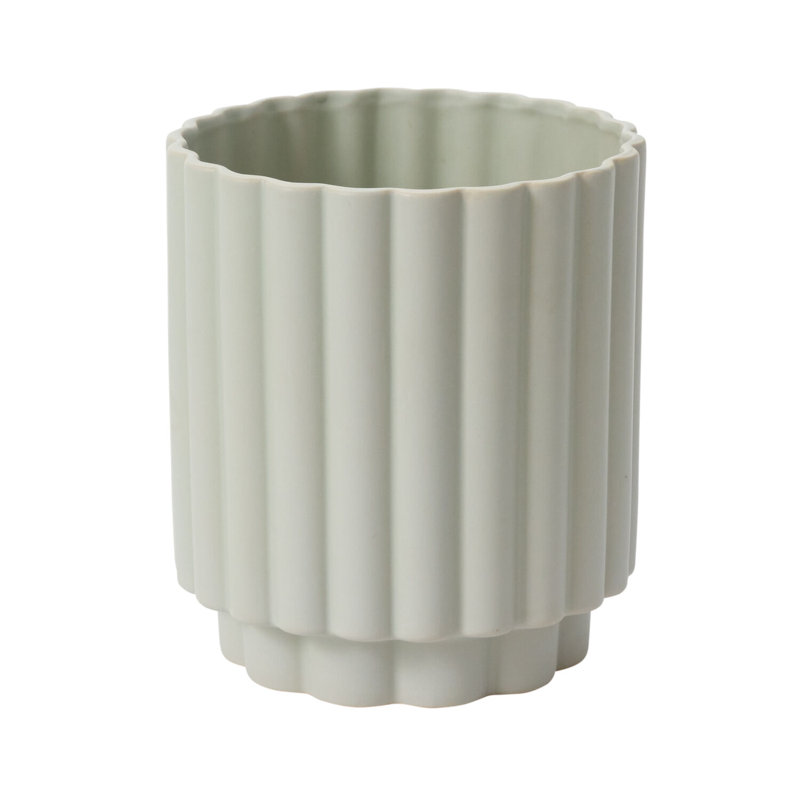 Pot Mikel, Beige, H 8,25 po x l 7,25 po x P 7,25 po