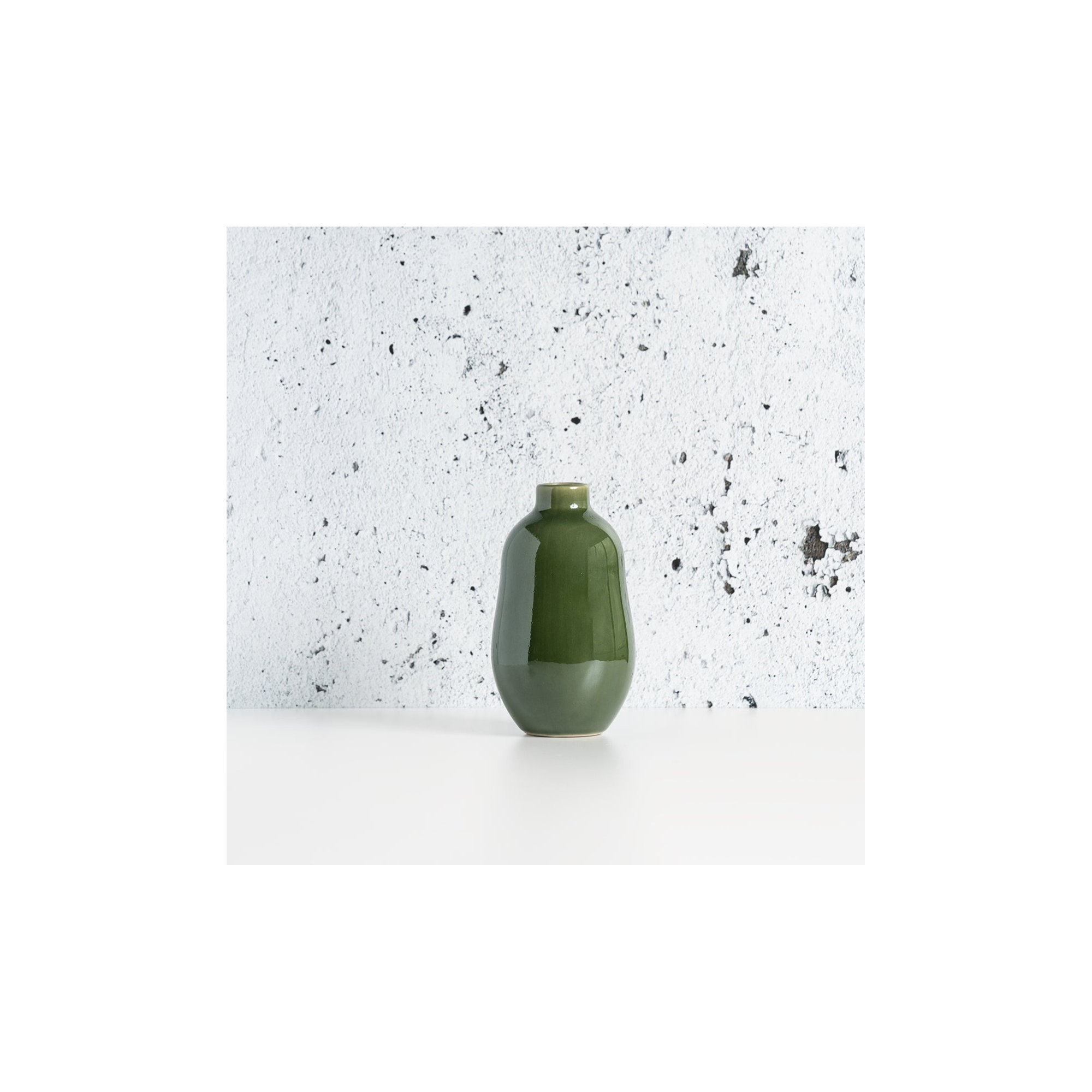 Stoneware Vase, Green