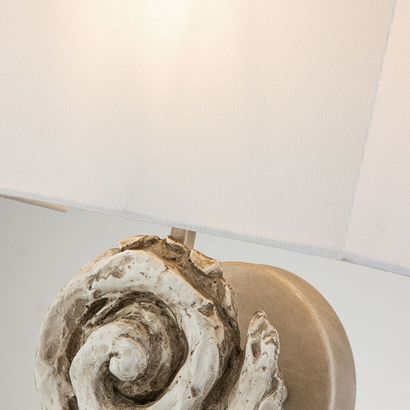Swirl Large Armed Sconce, Bone White