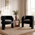Fauteuil d'appoint rembourré en velours de 33 po de largeur