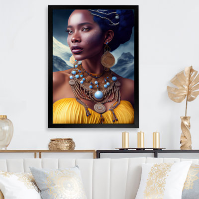 La reine femme africaine en hiver - Photographie sur toile