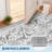 5x7 Floral Soft Washable Area Rug Non Slip Low Pile Carpet for Living Room Bedroom and Dining Room, Grey-621973993-621973994