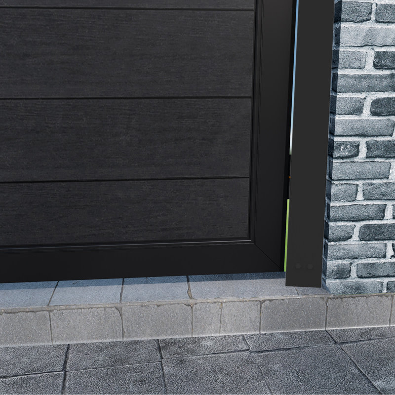 Ensemble de poteau de barrière en aluminium 6,2 pi pour portes de clôture simples