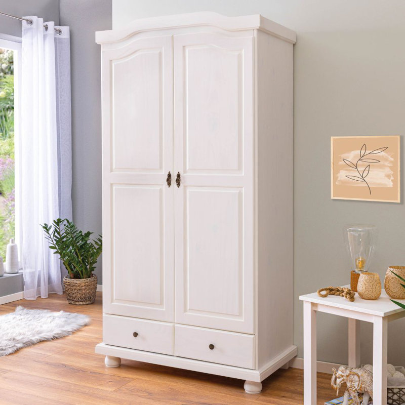 Bern Hinged Door Wardrobe - Solid pine wood