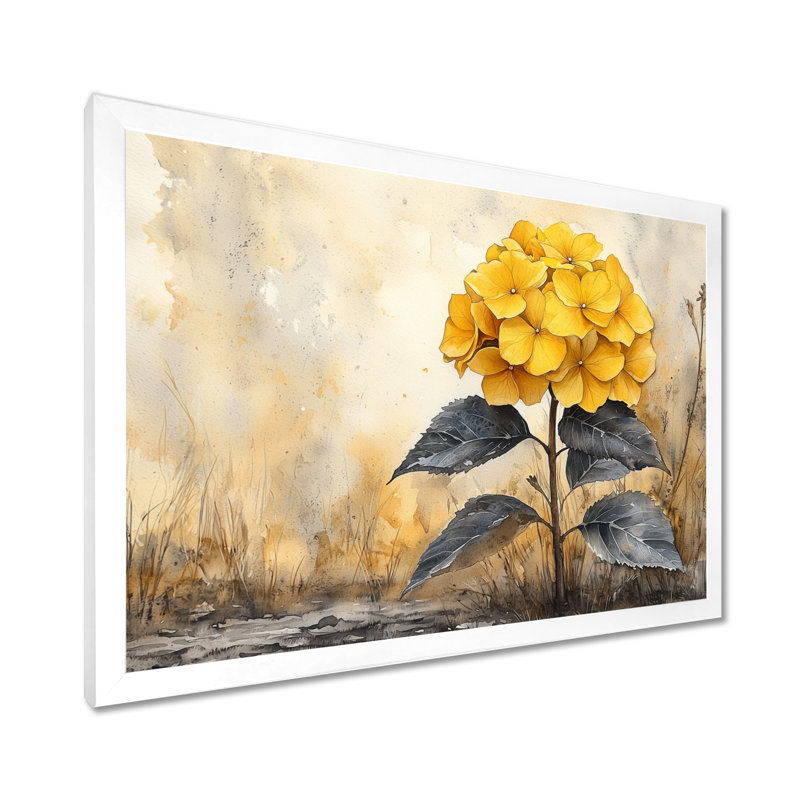 Jaal - Floral Large Wall Art, Impression d'un seul cadre photo, H 34 po x l 44 po, Blanc
