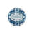 Light Blue Cream Traditional Checkered Floral Woven Base Washable Carpet-109104104