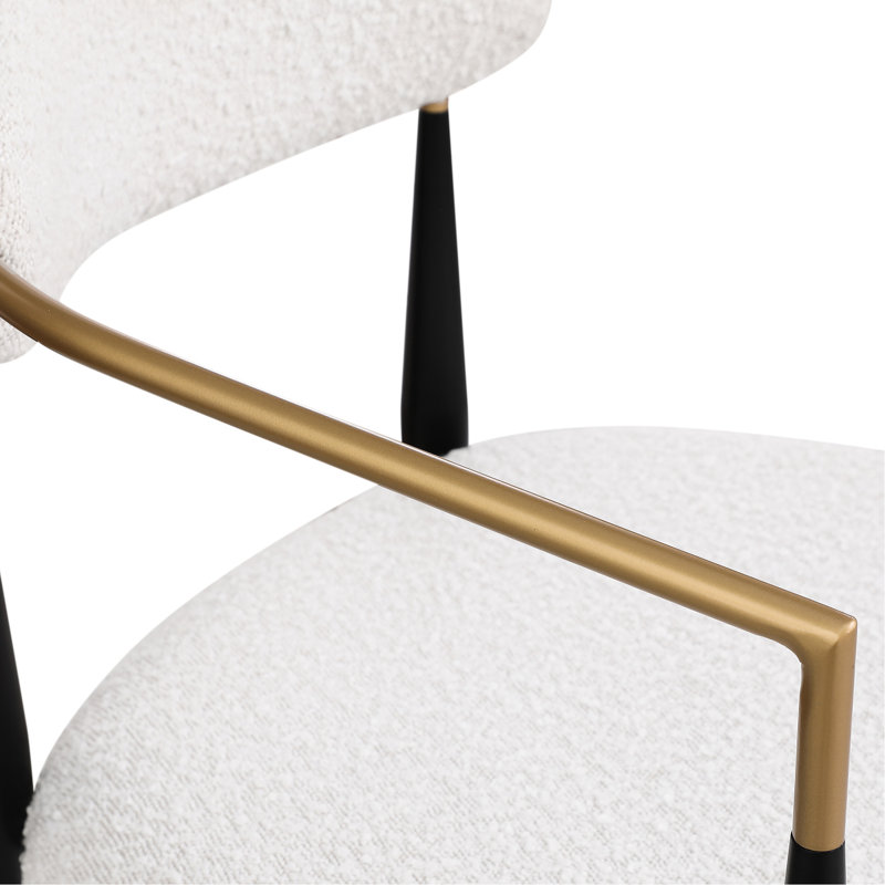 Tabourets de comptoir rembourrés beiges de 2, avec pieds en fer pour îlot de cuisine, capacité de poids de 265 lb, outils industriels de 260 lb inclus