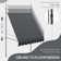 Outsunny 200cm W x 120cm D Polyester Cover Retractable Patio Awning,Door Canopy,Window Awning,Freestanding Awning