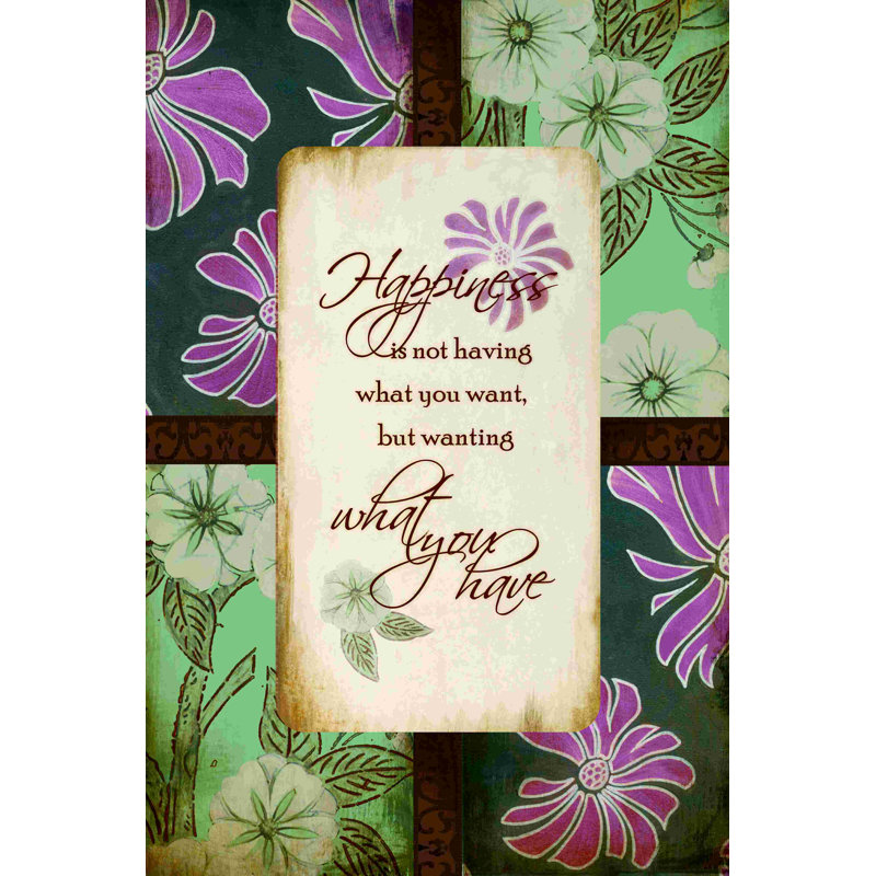 «Flower Happy» - Impression sur toile tendue, H 12 po x l 8 po