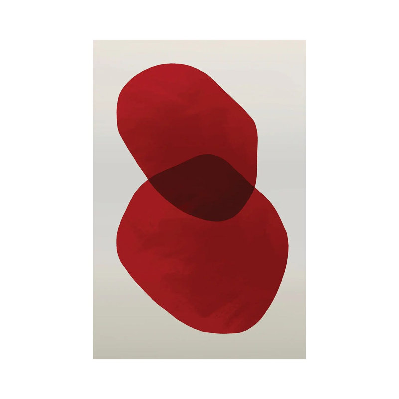 Red | Geo I by Danilo De Alexandria - Wrapped Canvas Painting, 66.04 cm H x 45.72 cm W