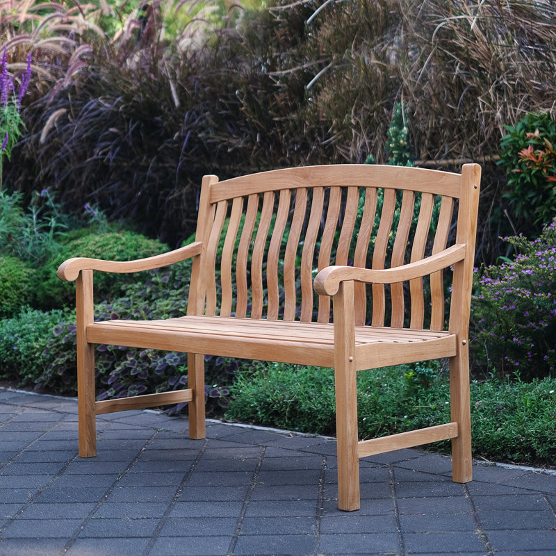 Cynthia Solid Wood Teak Outdoor Bench