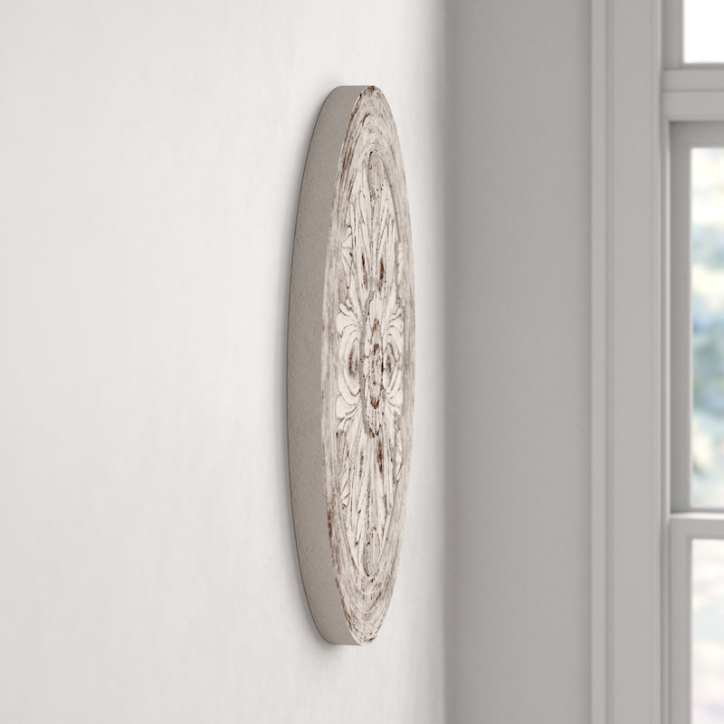 Décoration murale médaillon en bois