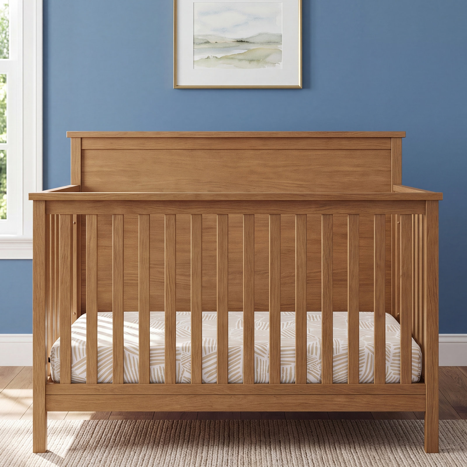 Oat Stripe Muslin Crib Sheet