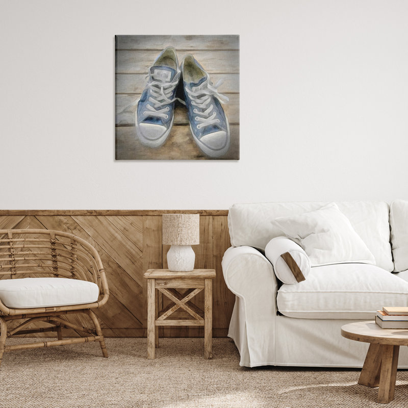 Art mural en toile Denim Blue Classic par Graffi * Tee, H 30 po x l 30 po