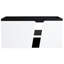 Meuble-lavabo 40 po, fixation murale, armoire à fermeture en douceur, look moderne, blanc et noir, contreplaqué, meuble-lavabo avec rangement suffisant 40 po, porte, style et généreux