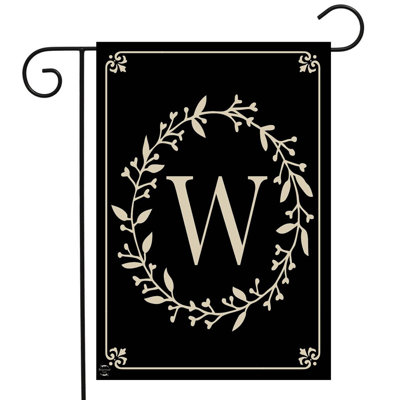  Classic Monogram Letter W Garden Flag