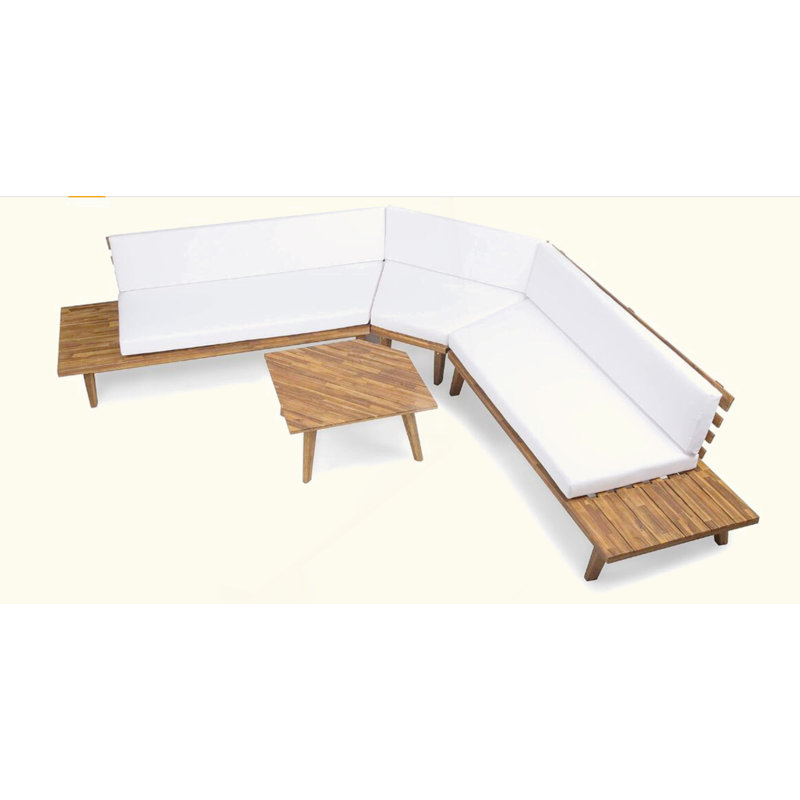 V Shaped 4-Piece Sofa Set