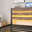 Lit plateforme simple avec tête de lit et station de charge USB-1175285457