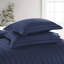 Microfiber Striped Duvet Cover Set with Matching Pillowcases & Fitted Sheet-114247590-114247583
