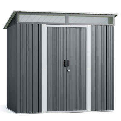 Remise de rangement verticale en métal l 6 pi x P 4 pi
