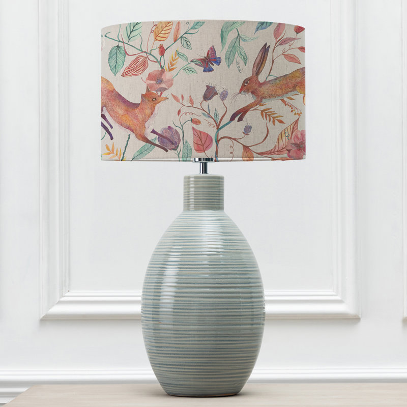 Leaping Into The Fauna Ceramic Table Lamp