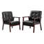 Chaise avec accoudoirs rembourrée Judeth et structure en bois massif (ensemble de 2)-1752254513-1794009624