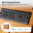 Casio Mid-Century Modern 28‘’W 2-Drawer End Table with Charging Station and Pull-out Tray-2008844884