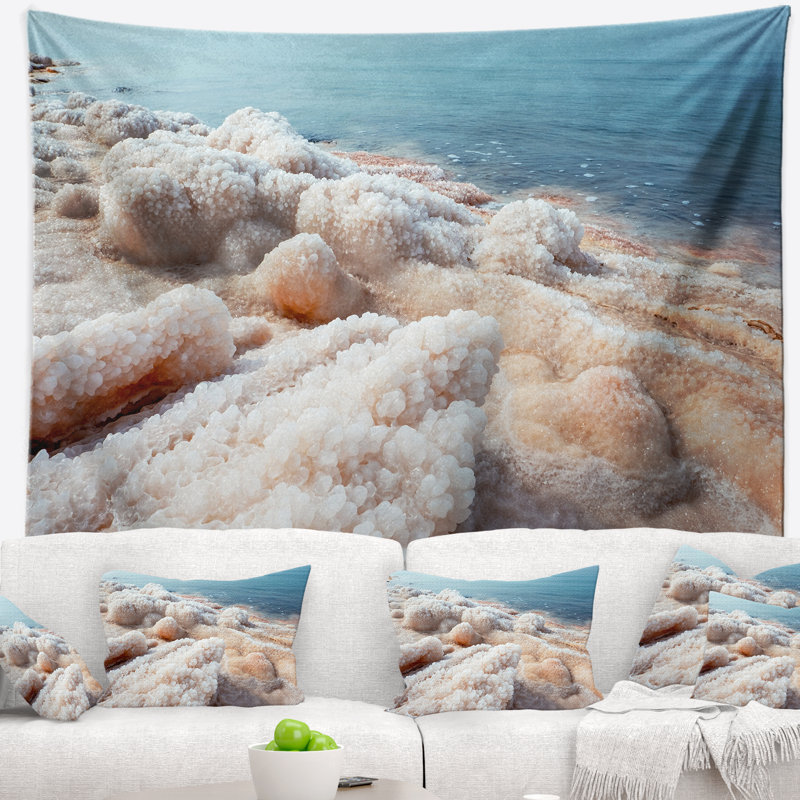 Tapisserie «Seashore» sur la plage de la mer Morte, H 50 po x l 60 po