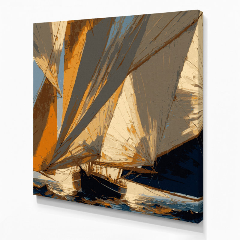 Art nautique sur toile, H 16 po x l 16 po