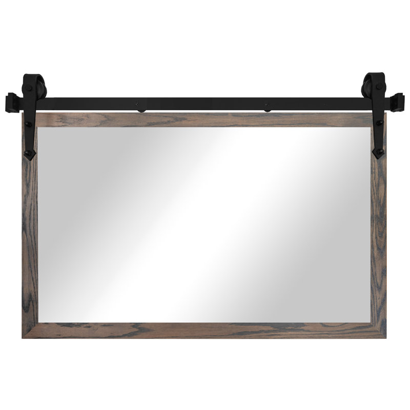 Miroir Gracie Oaks, 33 po x 38 po, Gris carbone