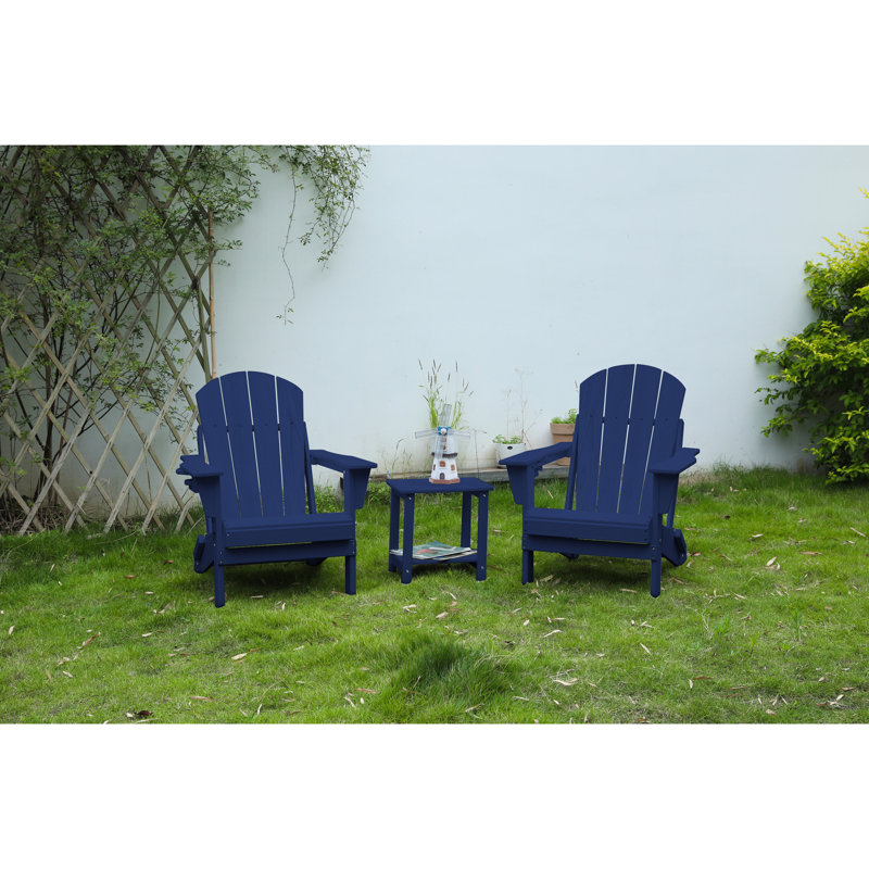 2 chaises pliantes - bleu marine confortables pour les sièges d'extérieur de style bleu avec siège spacieux à l'extérieur
