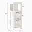 Armoire de rangement pour salle de bain avec 2 tiroirs et 1 tablette de rangement, armoire de rangement autoportante en bois