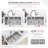 Stylish Beryl Undermount 33" Double-Bowl Stainless Steel Kitchen Sink with Grids and Strainers-34355582